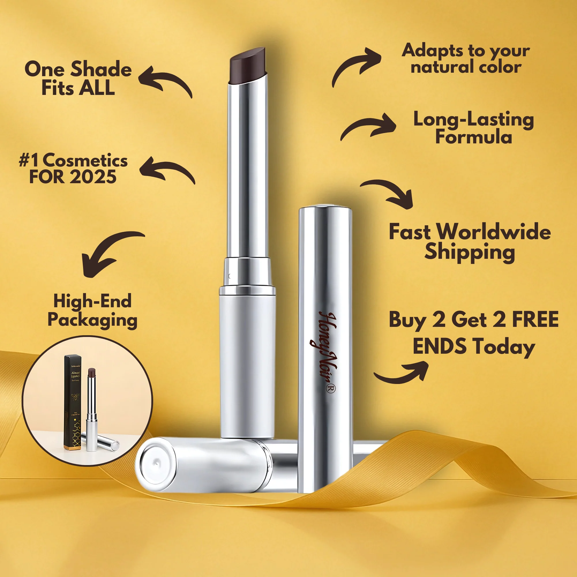 LuxePro Honey Lipstick